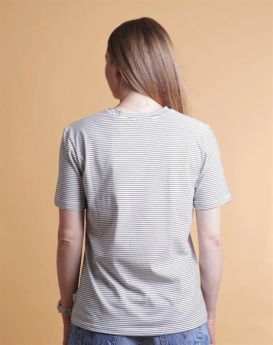 Striped Casual T-shirt - White/Black